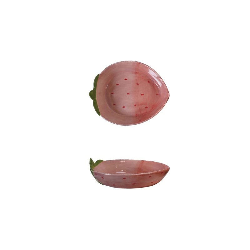 Stoneware Strawberry Shaped Bowl- Large