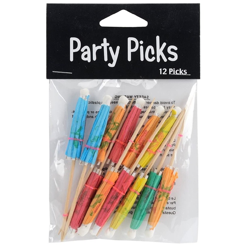 4" Parasol Party Picks