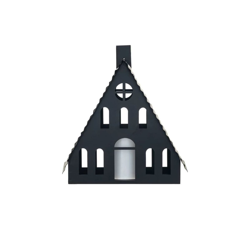 Metal House w/ LED Candle