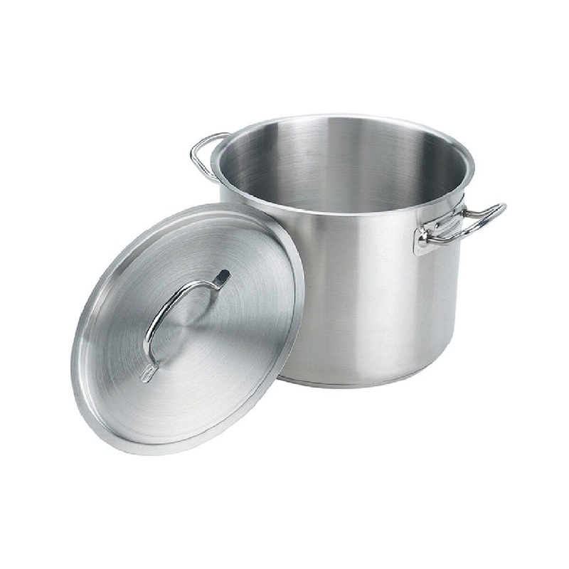 Stainless Steel Clad Stock Pot w/ Cover - 16-Quart