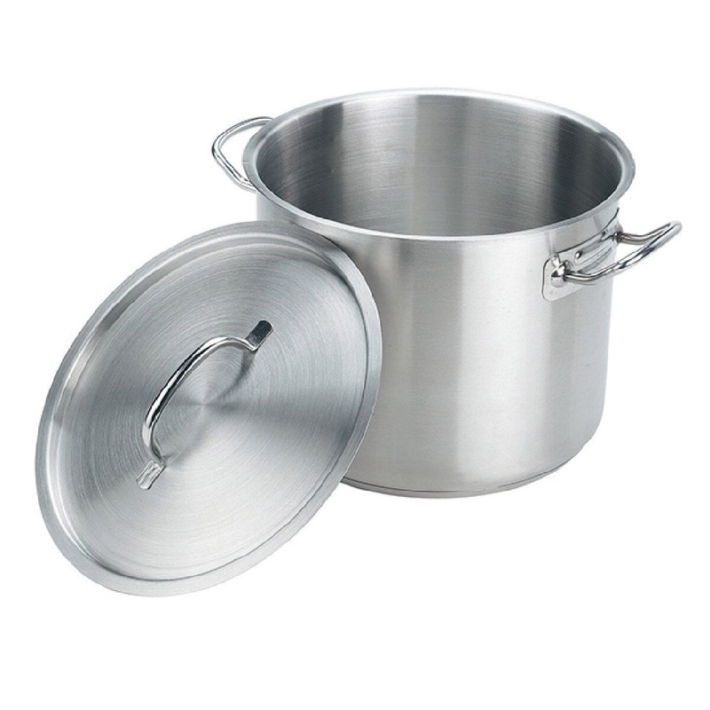 Stainless Steel Clad Stock Pot W/ Cover - 35-Quart