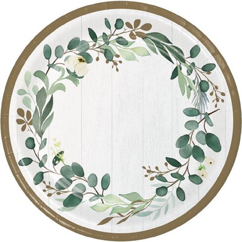 10" Eucalyptus Green Paper Plate