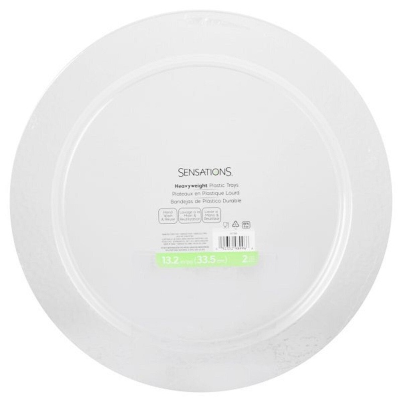 13" Clear Pebble Plastic Trays