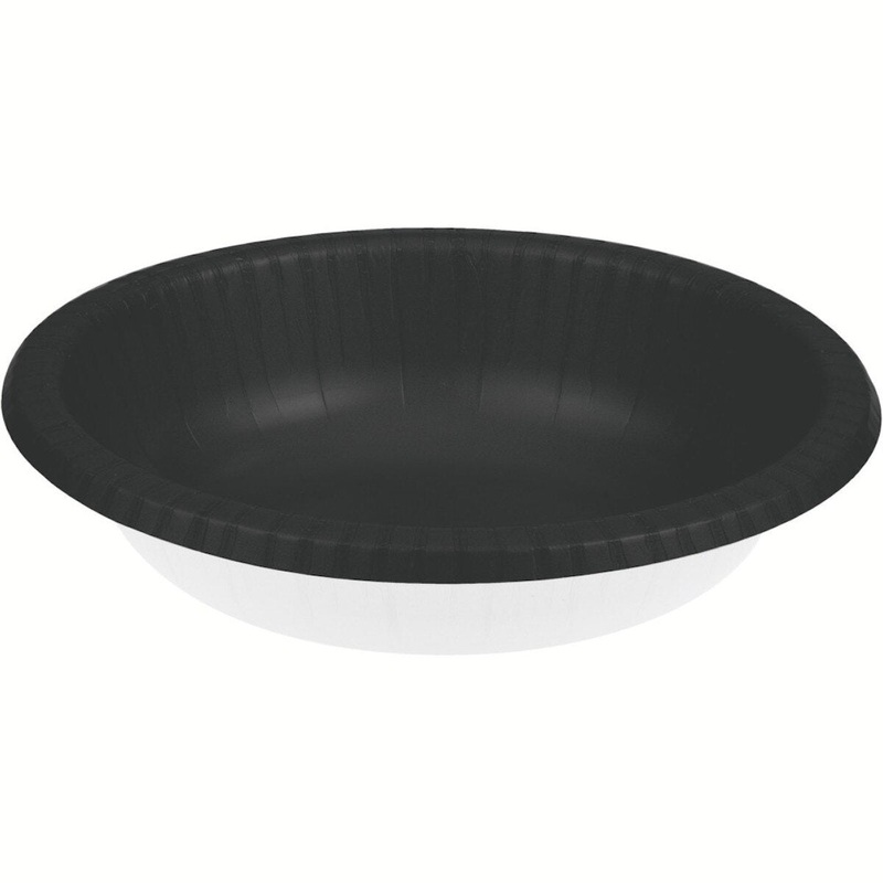 20 oz Black Plastic Bowl - 20 ct.