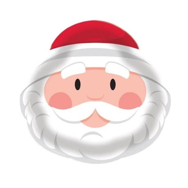 4" Santa Round Plastic Tray