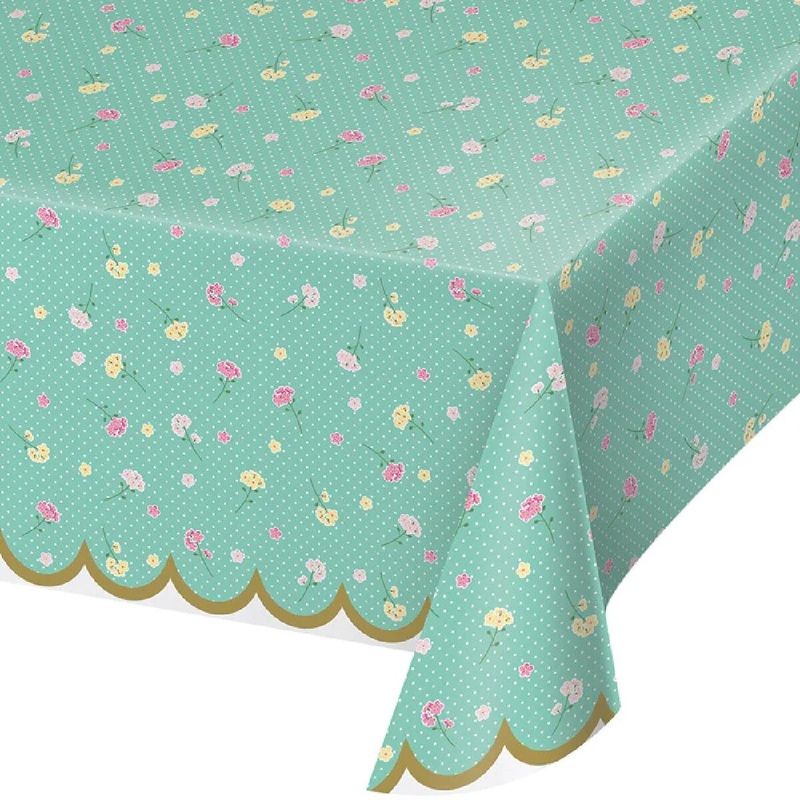 54" x 102" Floral Tea Party Table Cover