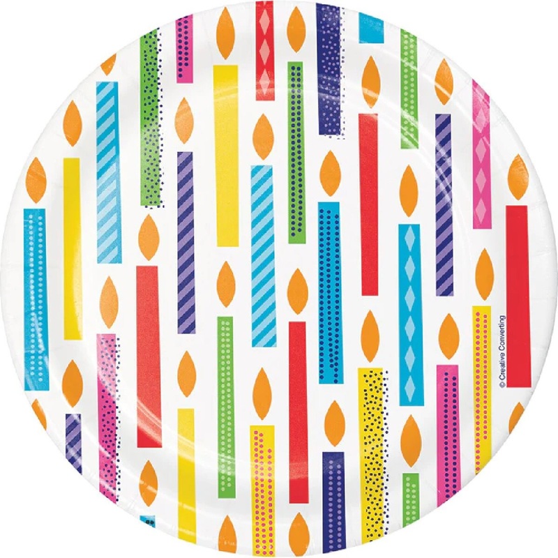 7" Bright Birthday Paper Plate