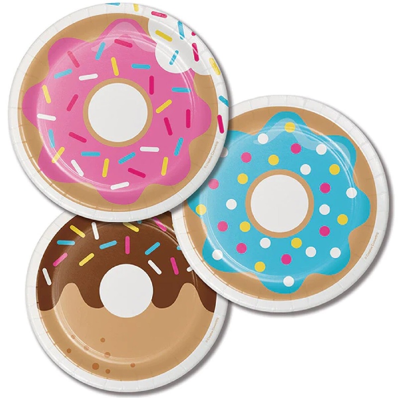 7" Donut Time Paper Plate