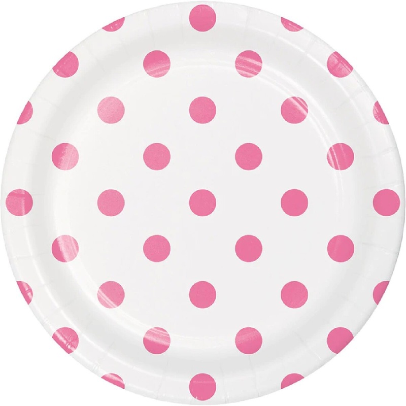7" Dots & Stripes Paper Plate