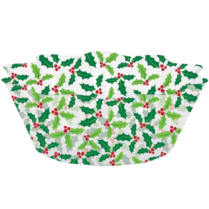 8" Holly Plastic Bowl