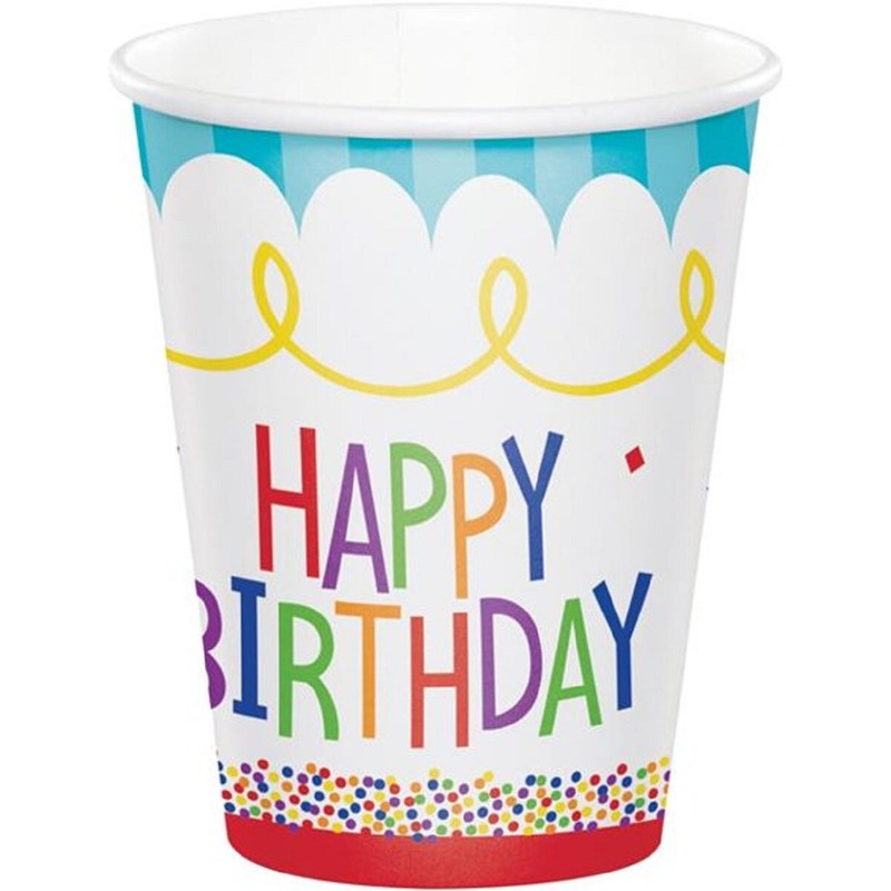 8 Oz Birthday Cake Paper Cup