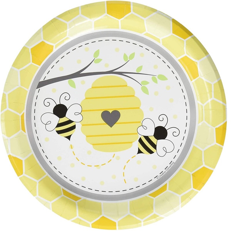 9" Bumblebee Baby Paper Plate