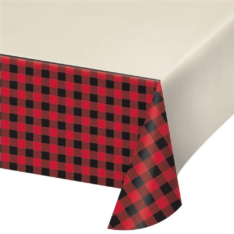Buffalo Plaid 54"X108" Plastic Table Cover