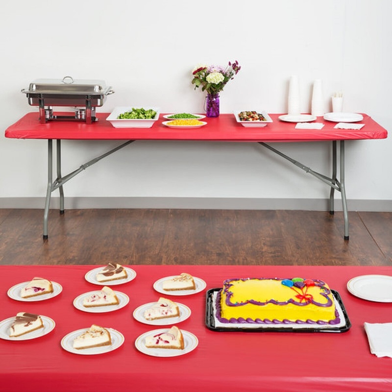 30" x 96" Real Red Table Cover
