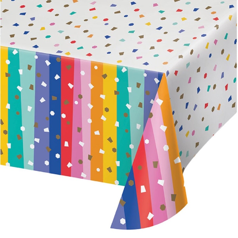 54x102 Birthday Confetti Table Cover