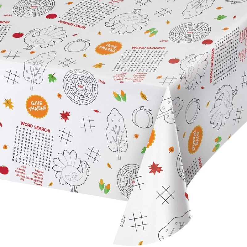 54x84 Kids Thanksgiving Table Cover