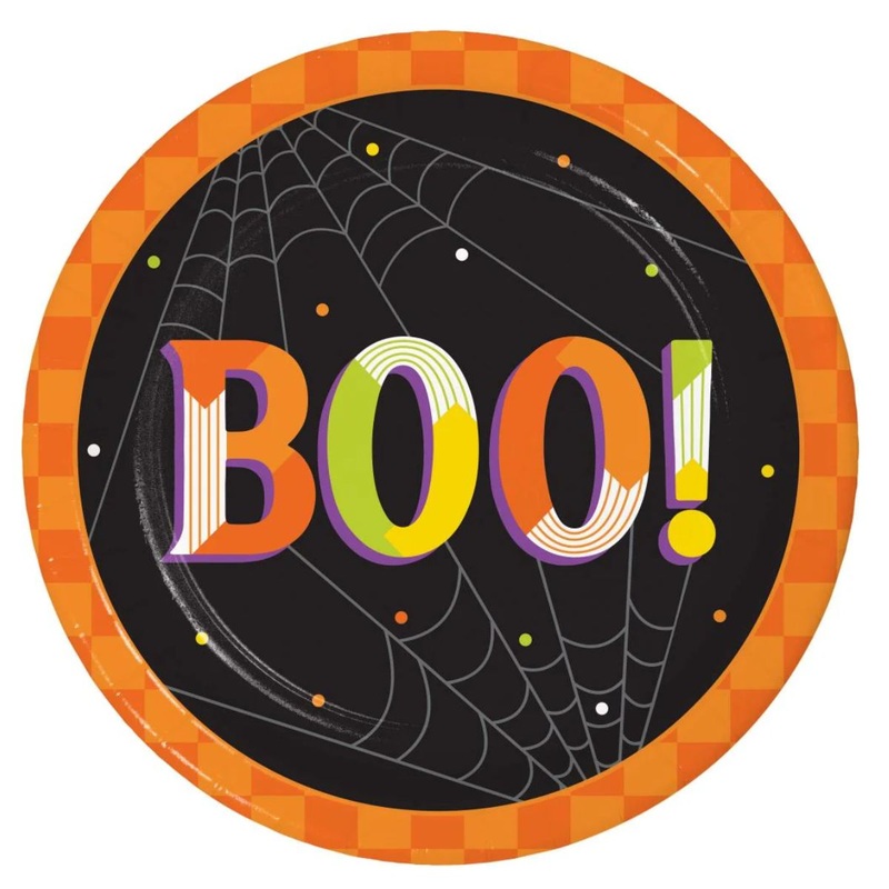 7" Halloween Boo Plate