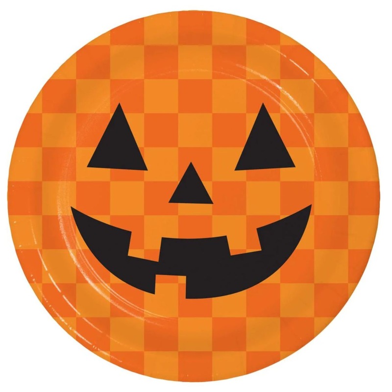 7" Halloween Jack O Lantern Plate