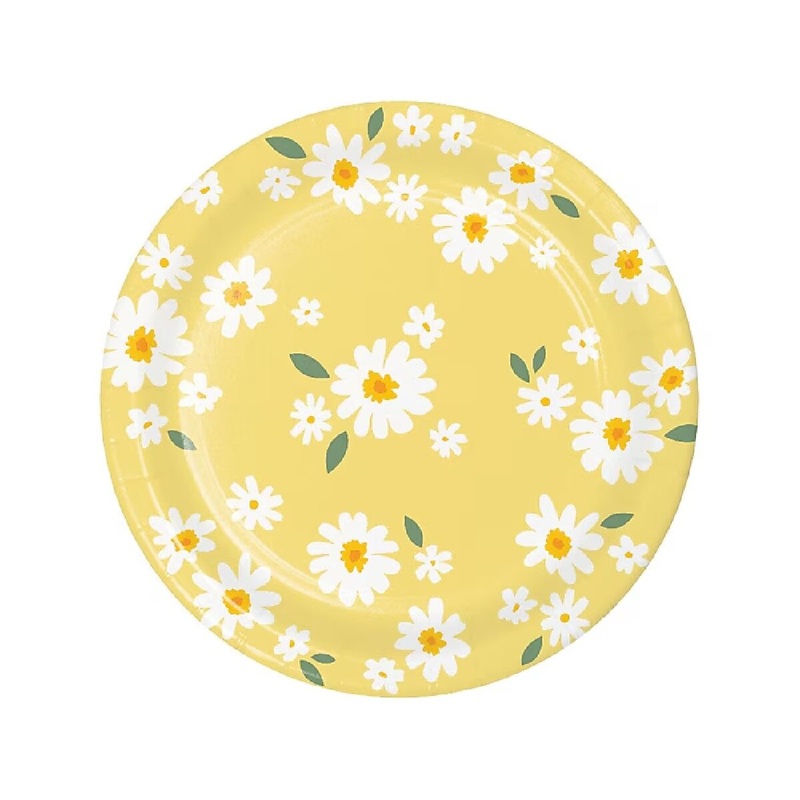 9" Sweet Daisy Paper Plate
