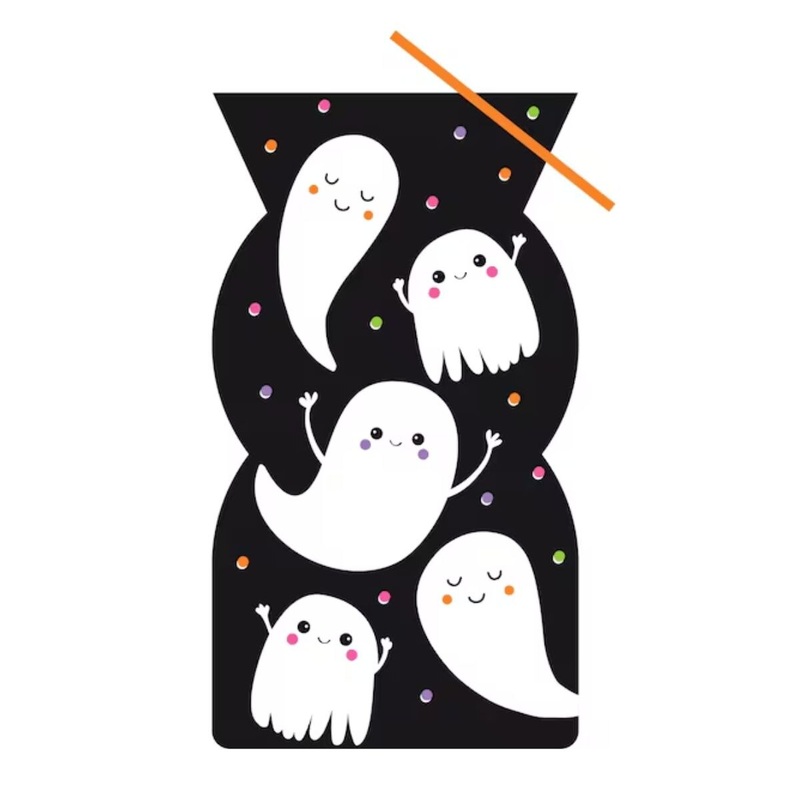 9" x 5" Halloween Ghosts Cello Bags