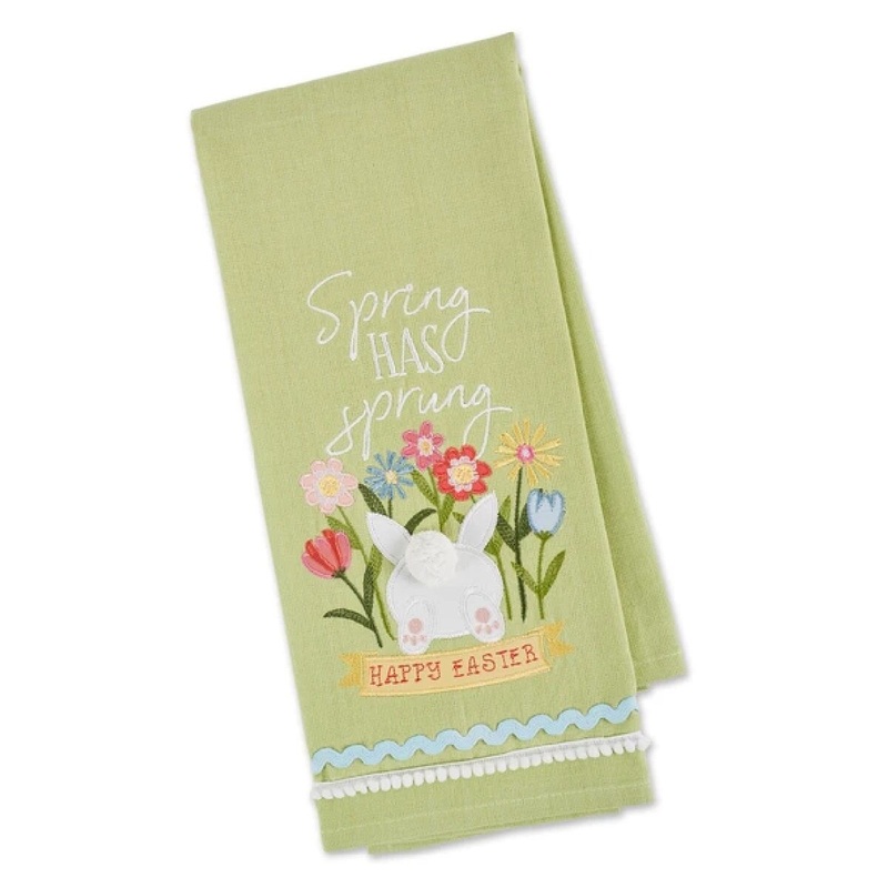 Bunny Bum Embellished Dish Towel