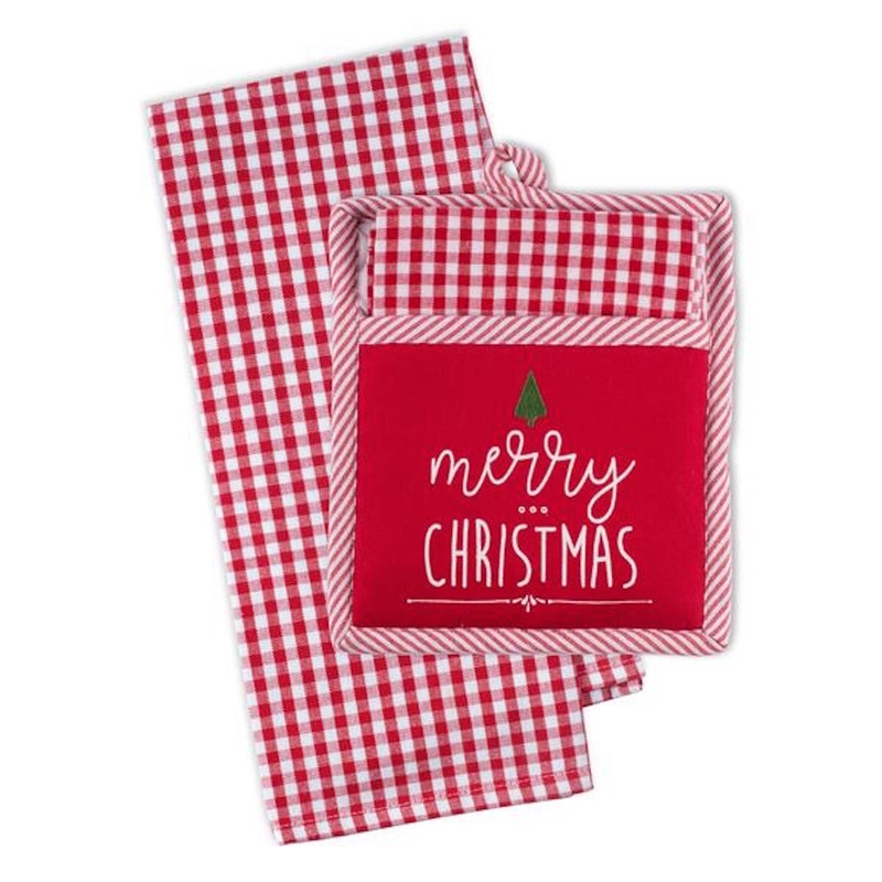 Merry Christmas Towel/Pot Holder Gift Set