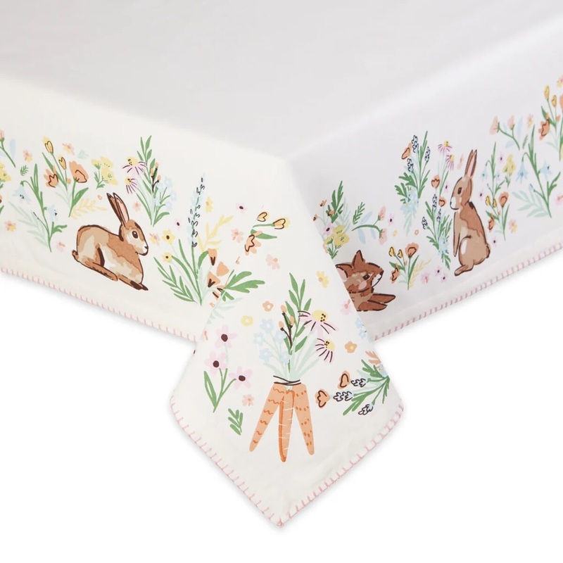 52x52 Spring Bunny Hop Table Cloth