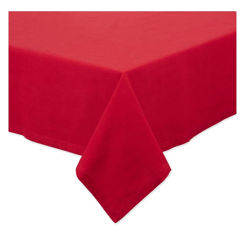 70" Round Holly Berry Slub Tablecloth