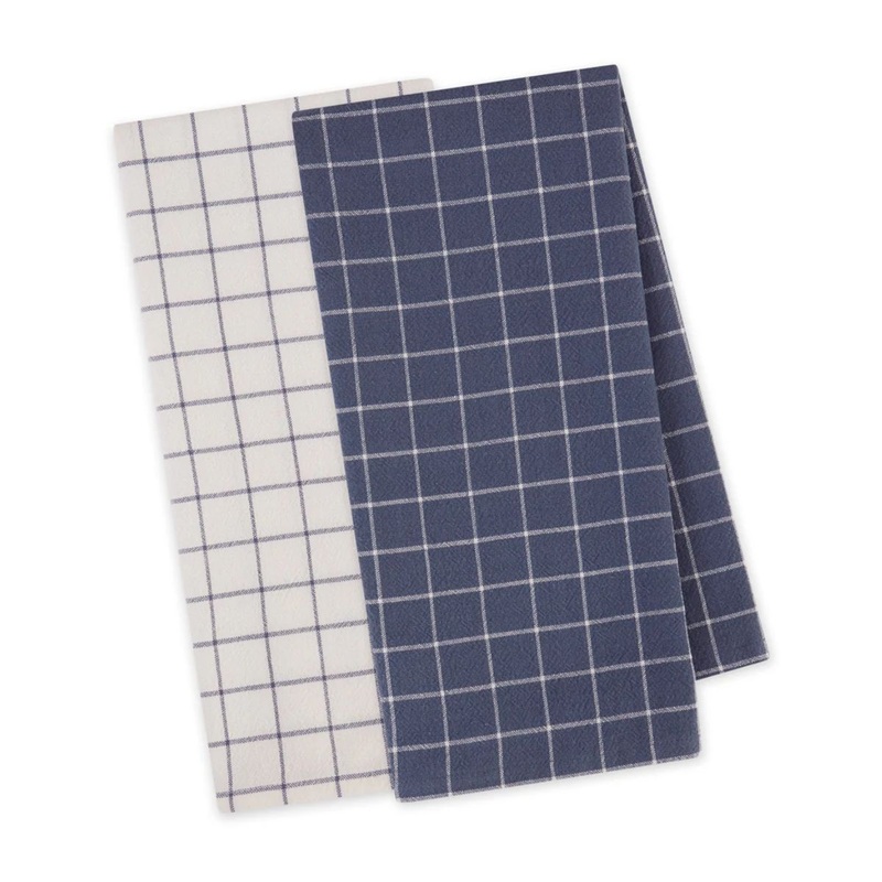 Blue Indigo Floursack Dish Towel Set of 2