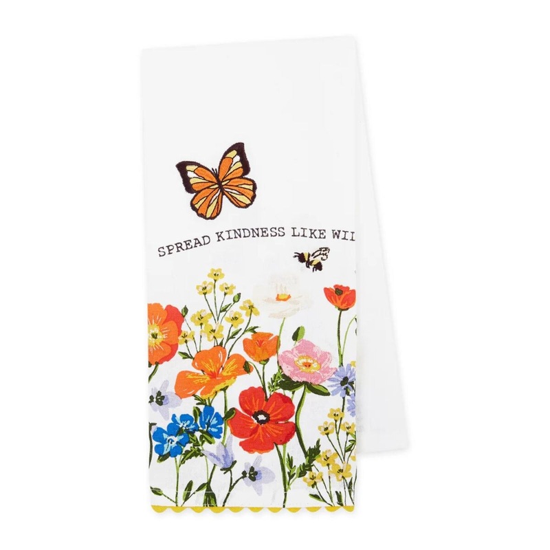Spread Kindness Wildflowers Dish Towel