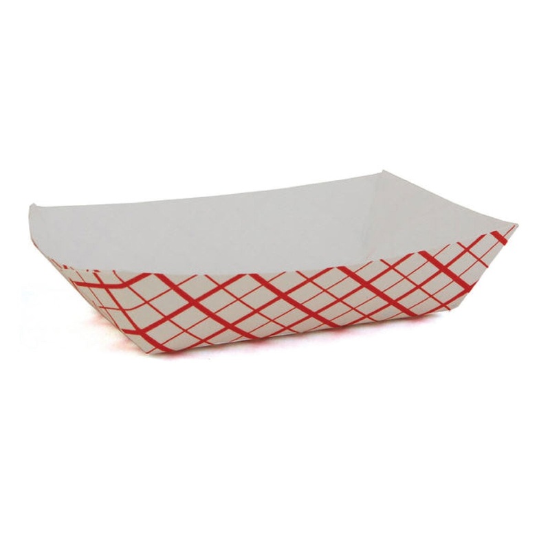 #300 - Red/White Food Tray 250 Ct. (3 lb).