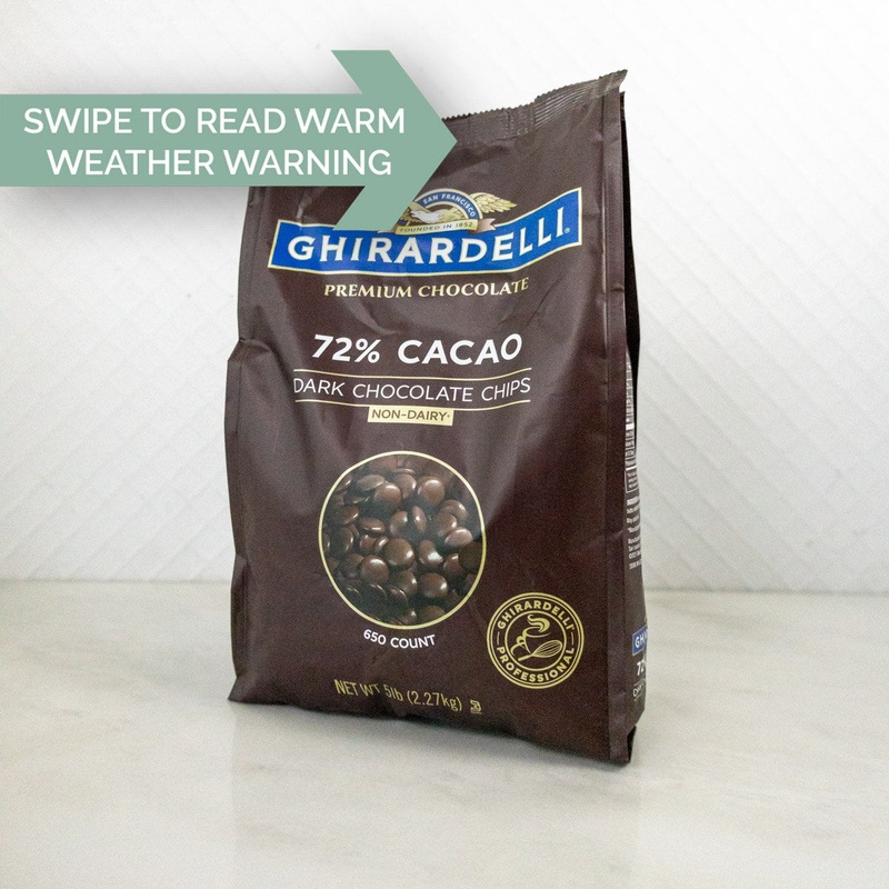 Ghirardelli 72% Non-Dairy Dark Chocolate Chips - 5 Lb. Bag