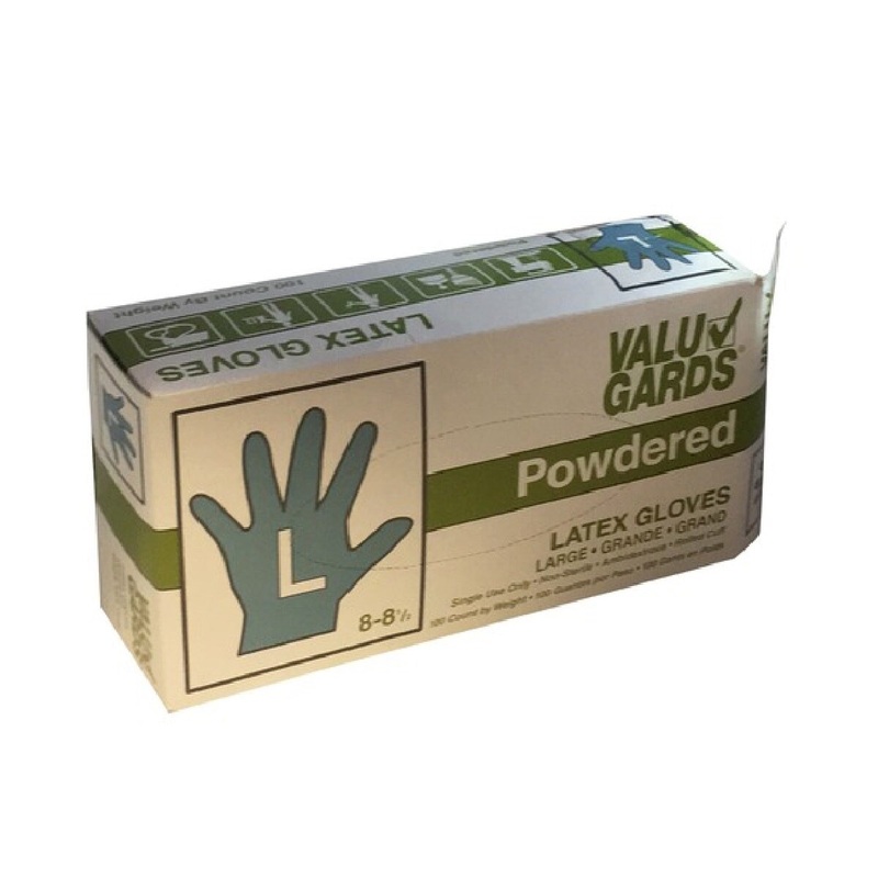 Large Powdered Latex Gloves - Box of 100