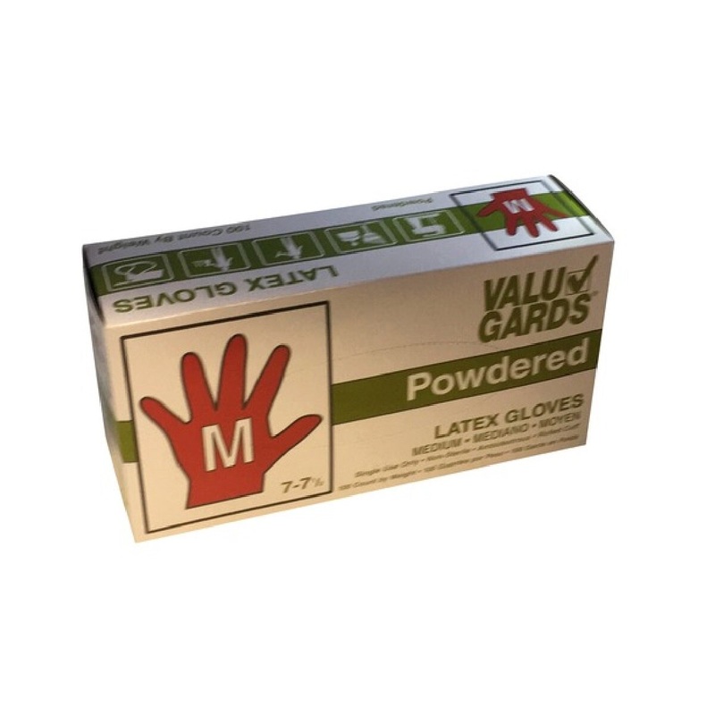 Medium Powdered Latex Gloves - Box of 100