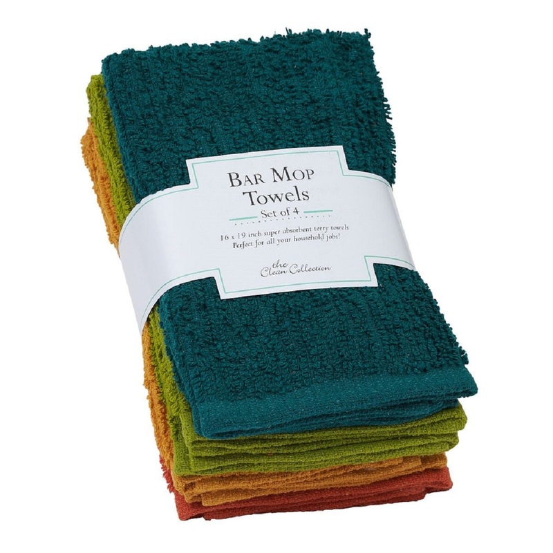 Rustic Bar Mop Towels - Set of 4