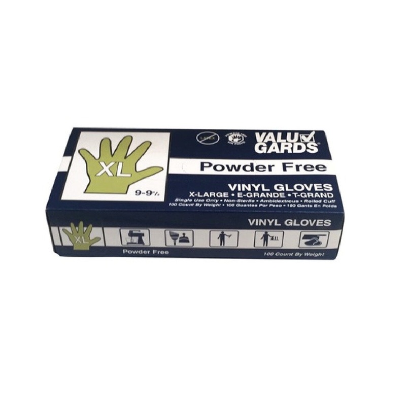 X-Large Powder Free Vinyl Gloves - Box of 100