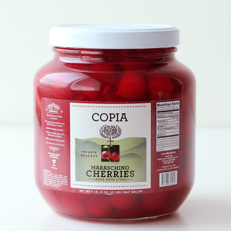 Large Maraschino Cherries w/ Stems - Half Gallon