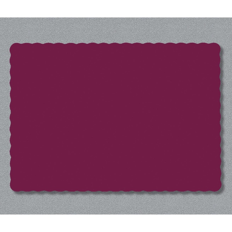 10" x 14" Burgundy Paper Placemat - 100 Ct.