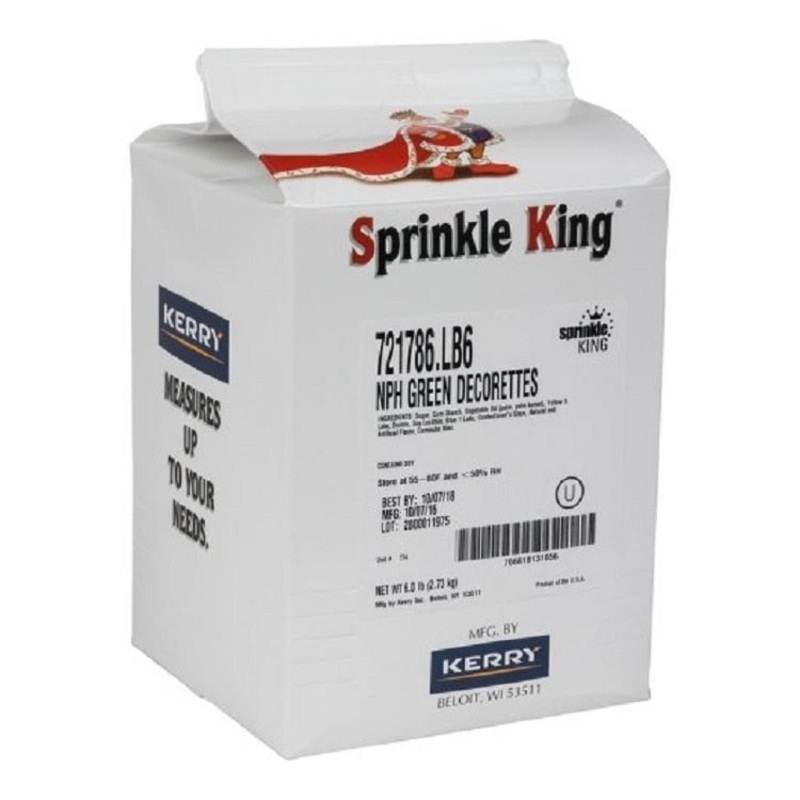 Dark Green Decorette Jimmie Sprinkles - 6 lb. Case