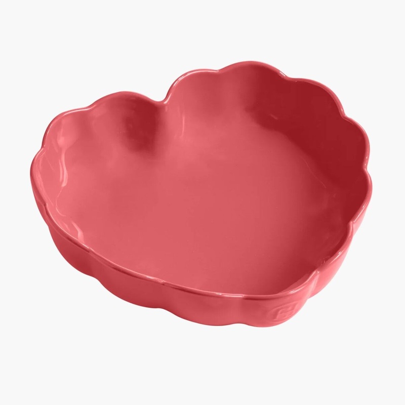 10.4"x 9.6" Rose Candy Madeleine Heart Dish