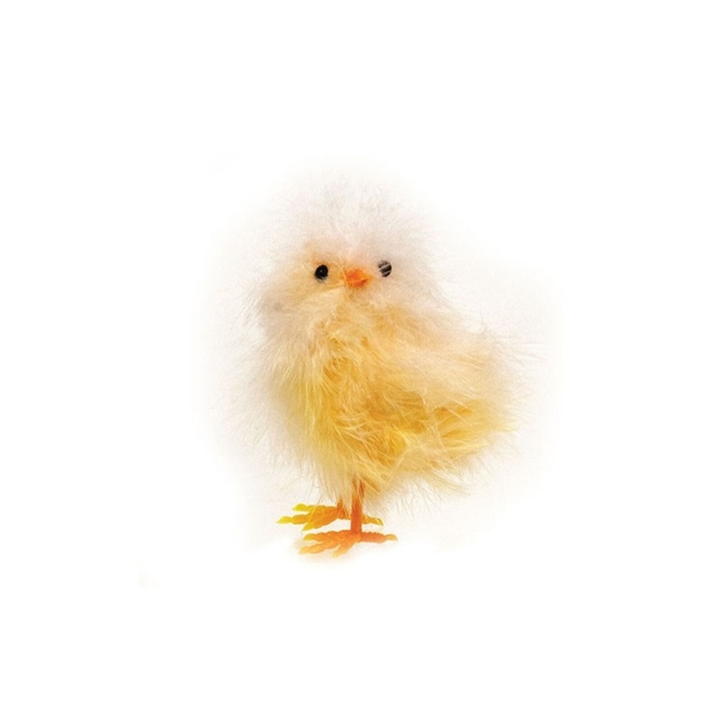 4.5" Fuzzy Chick Table Decor
