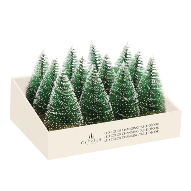 5" High Color Changing Bottlebrush Trees