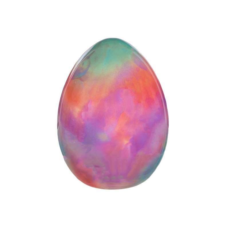 6" Iridescent Egg Ceramic Table Decor