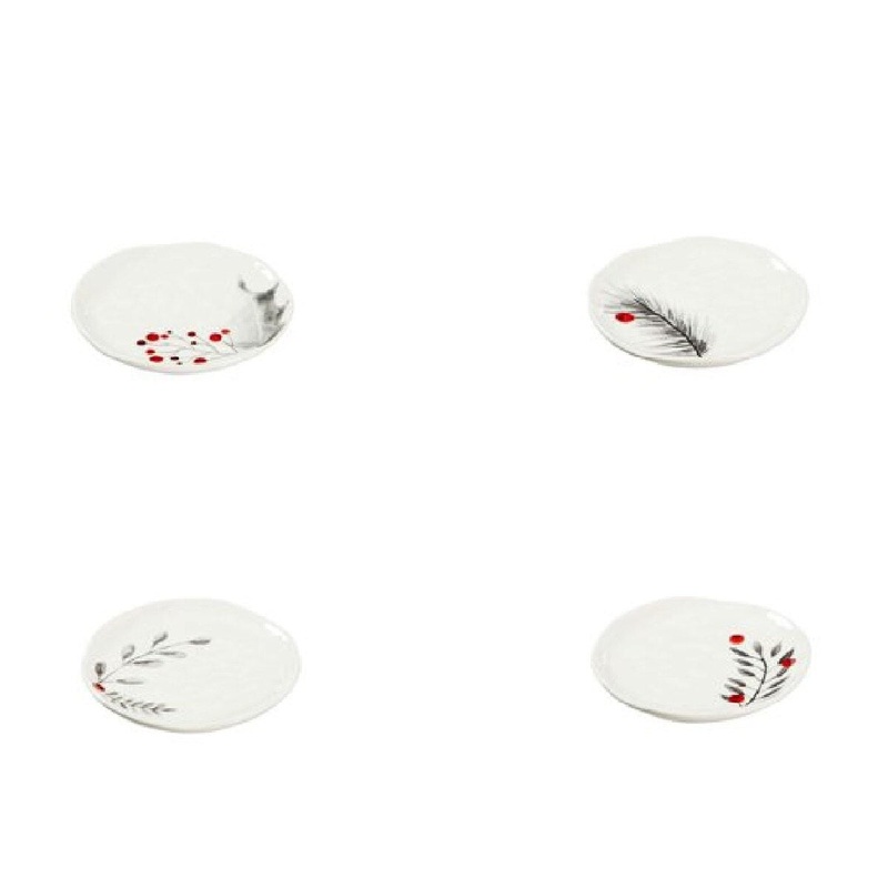 6" Yuletide Appetizer Plate Set