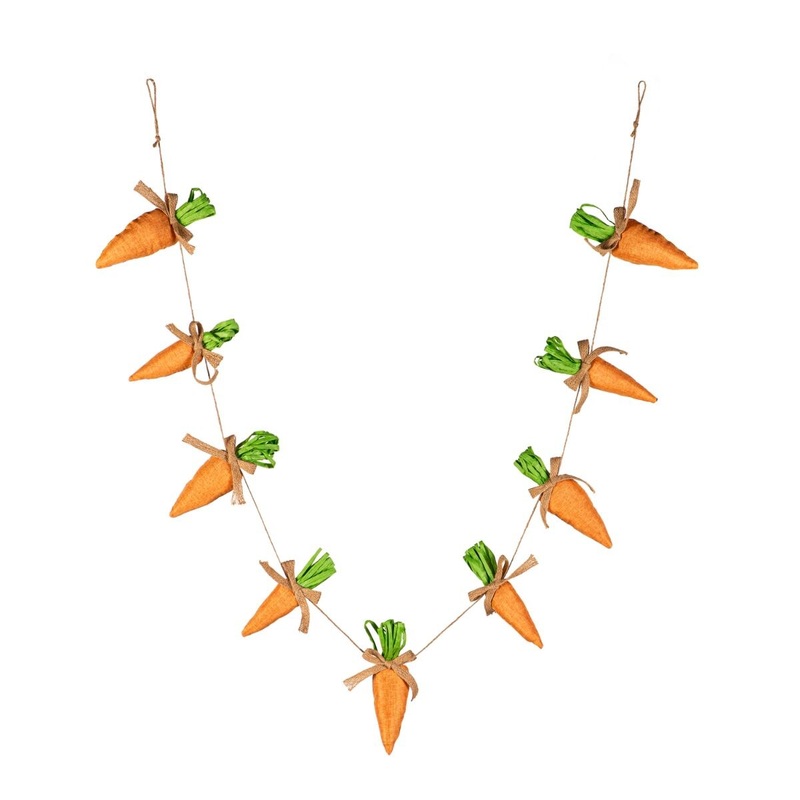 71" Carrot Fabric Garland Hanging Decor