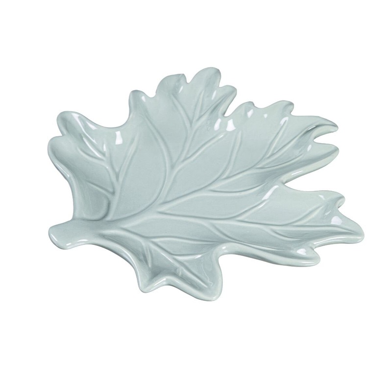 8" Ceramic Leaf Shaped Plate
