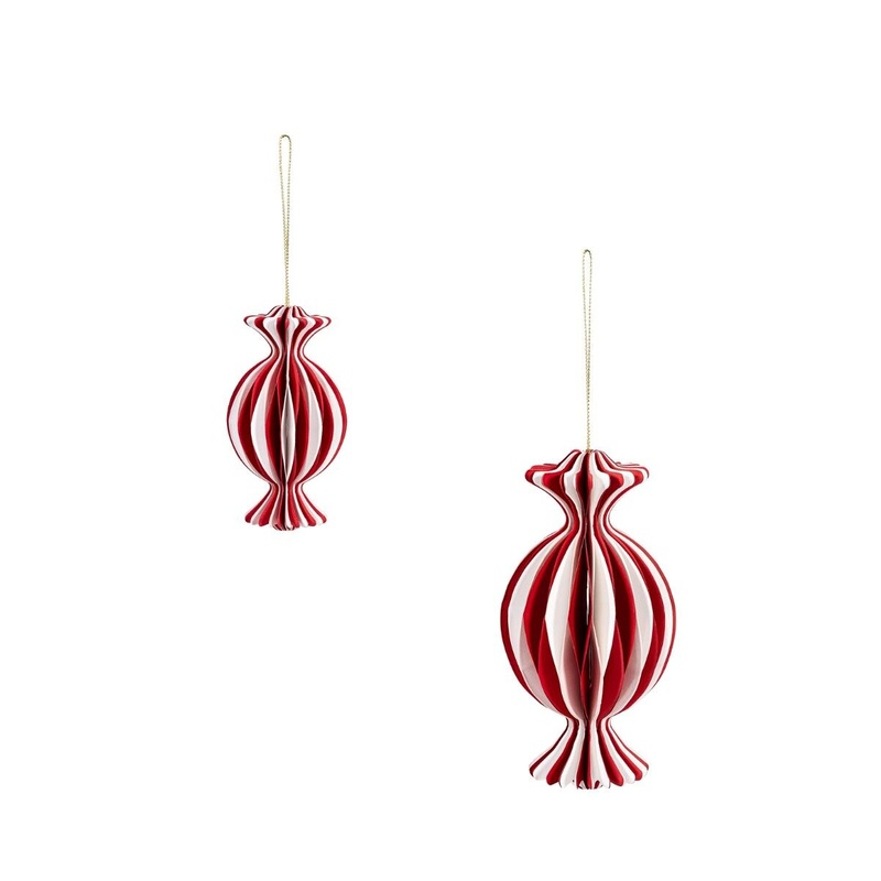 Baking Spirits Bright Ornament Peppermint Candy Foldable Paper Set
