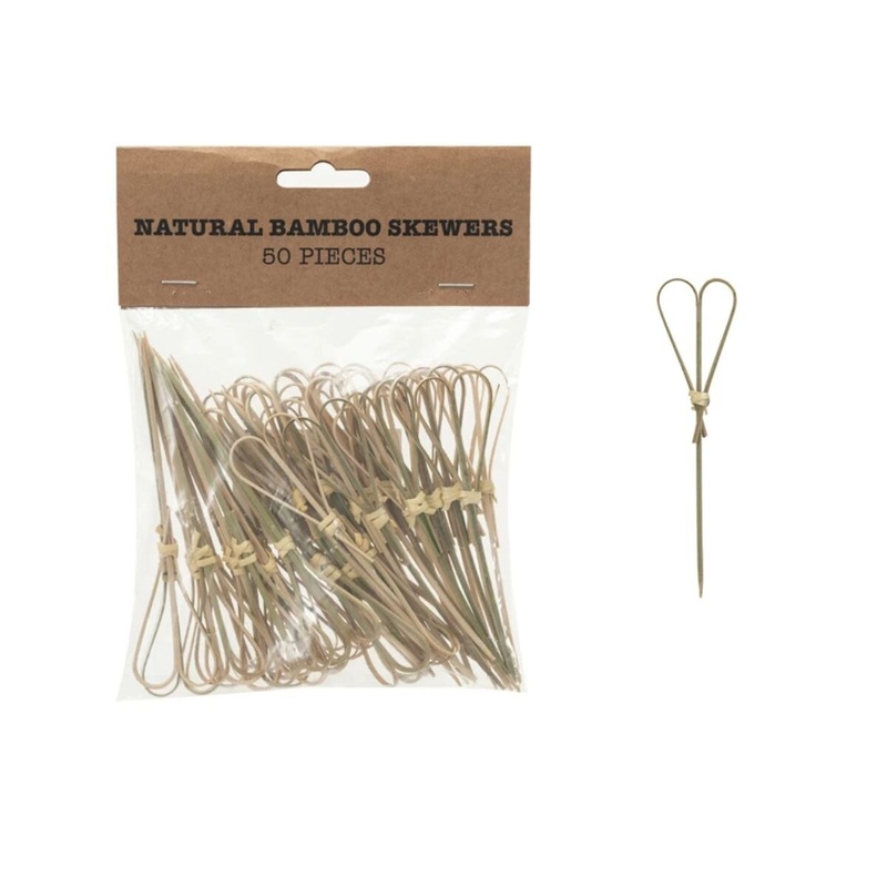 Bamboo Skewers W/Heart Shaped Handles 50pk