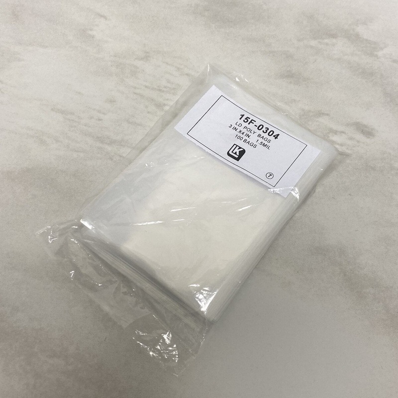 Plastic 3" x 4" Sucker Bags - 100 Pack
