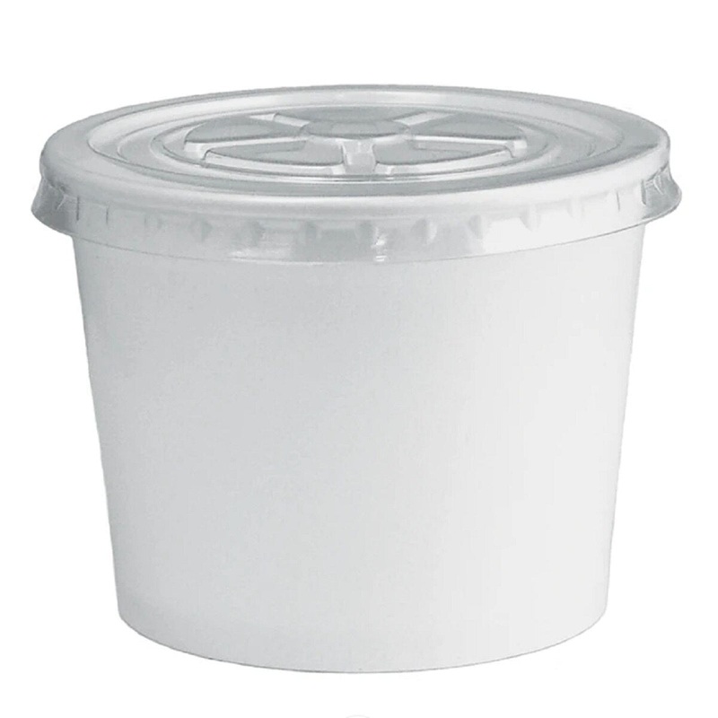 16 Oz. Ice Cream Cup Flat Lid - Pack Of 50